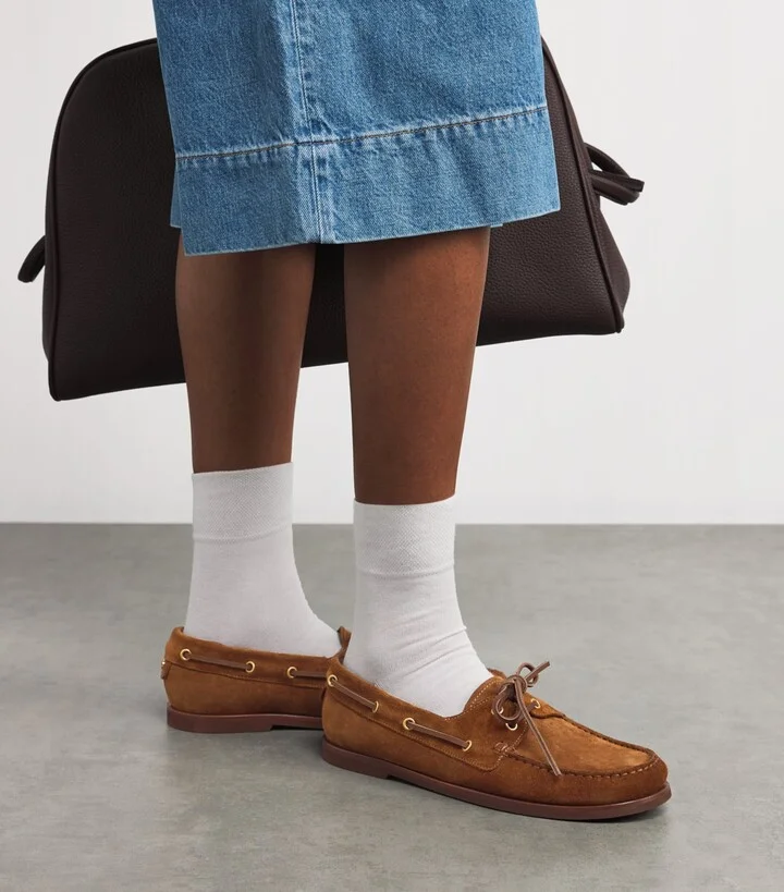 Gianvito Rossi Suede Vandee Boat Shoes - Image 2