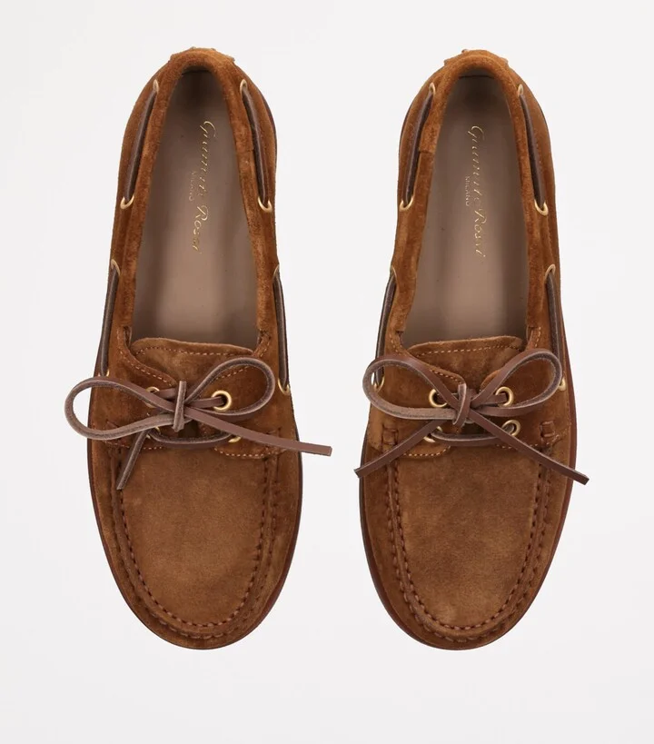 Gianvito Rossi Suede Vandee Boat Shoes - Image 6