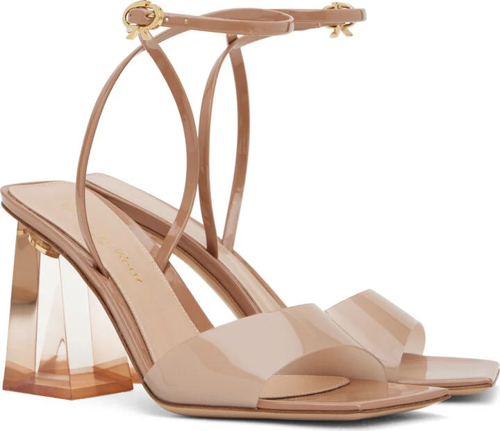 Gianvito Rossi Tan Cosmic Heeled Sandals - Image 4