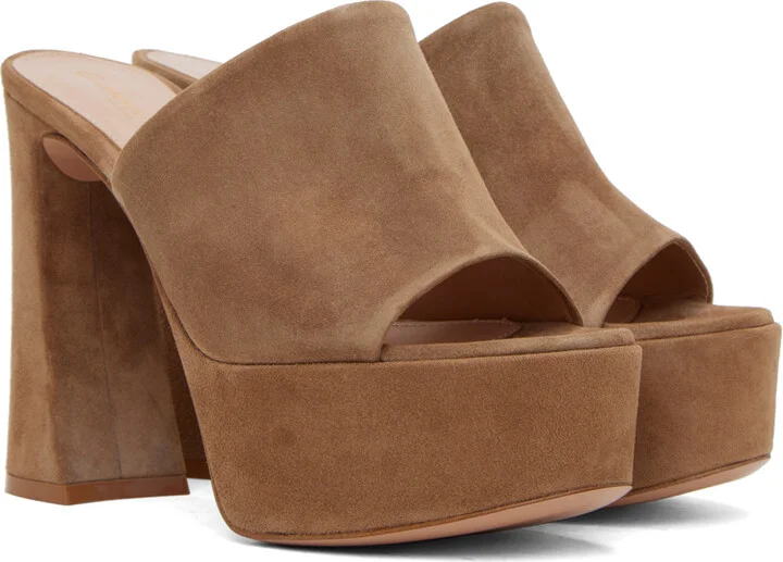 Gianvito Rossi Tan Holly Heeled Sandals - Image 4