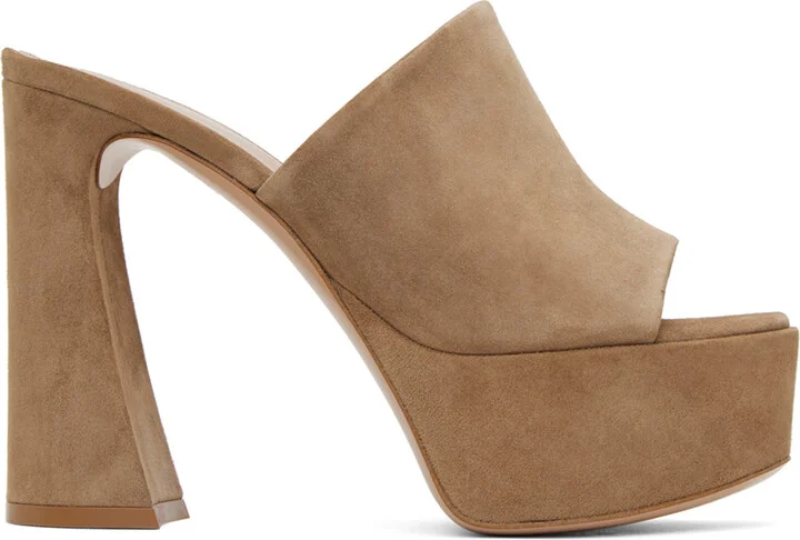 Gianvito Rossi Tan Holly Heeled Sandals