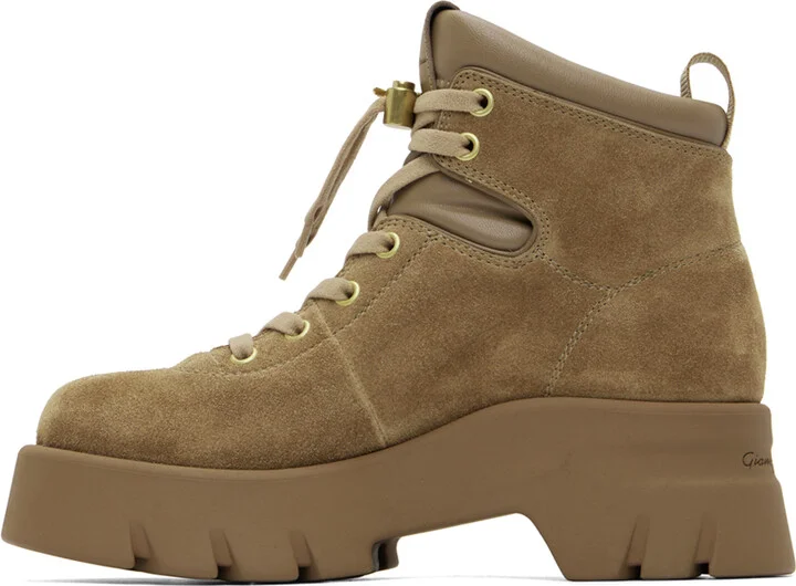 Gianvito Rossi Tan Vancouver Ankle Boots - Image 3