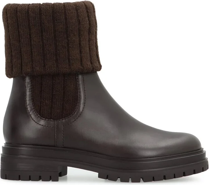 Gianvito Rossi Tenney Leather Chelsea Boots