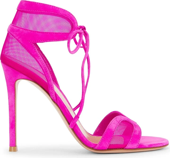 Gianvito Rossi Tie Sandal in Fuchsia
