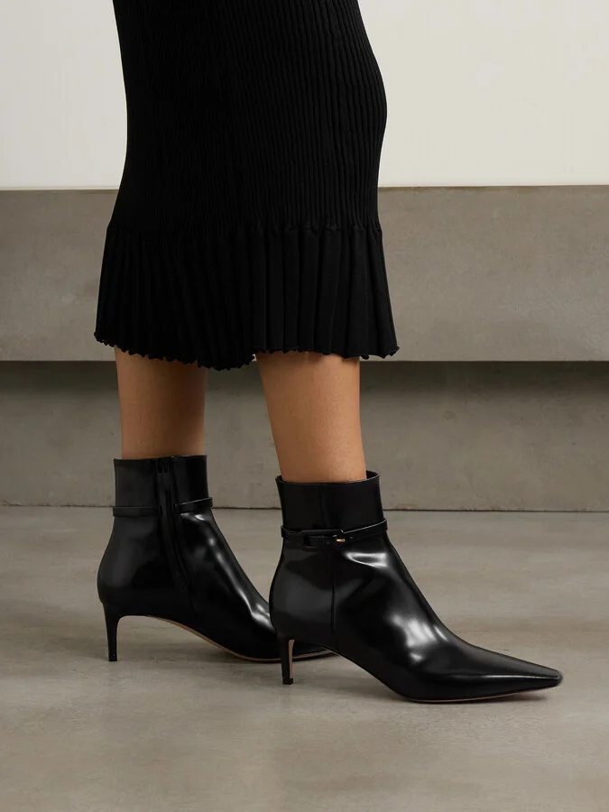 Gianvito Rossi - Tokio 55 Leather Ankle Boots - Black - Image 2