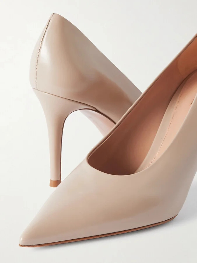 Gianvito Rossi - Tokio 85 Leather Pumps - Neutrals - Image 4