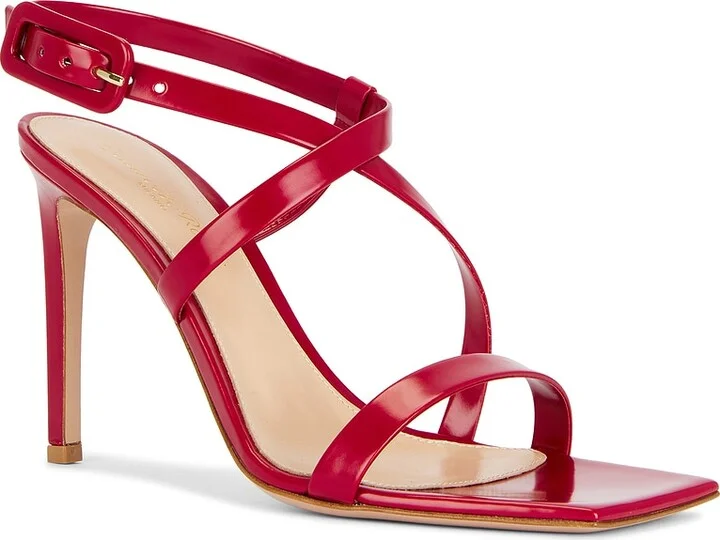 Gianvito Rossi Tokio Ankle Strap Sandal in Red - Image 2