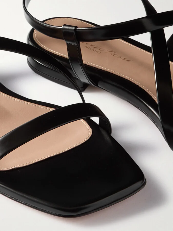 Gianvito Rossi - Tokio Leather Sandals - Black - Image 4