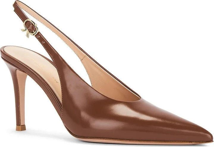 Gianvito Rossi Tokio Slingback Pump in Brown - Image 2