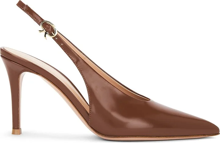 Gianvito Rossi Tokio Slingback Pump in Brown