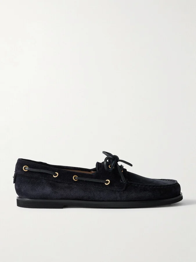 Gianvito Rossi - Vandée Suede Boat Shoes - Blue