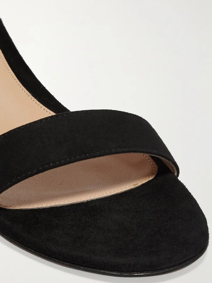 Gianvito Rossi - Versilia 20 Suede Sandals - Black - Image 4