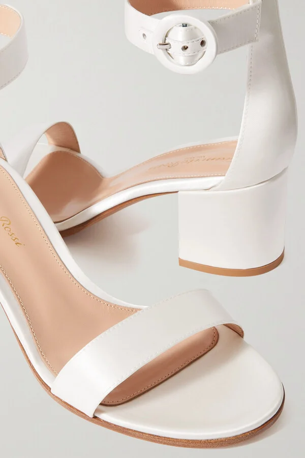 Gianvito Rossi - Versilia 60 Satin Sandals - White - Image 4