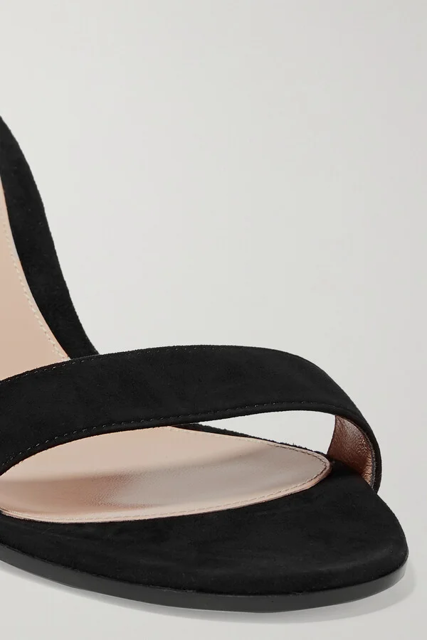 Gianvito Rossi - Versilia 60 Suede Sandals - Black - Image 4