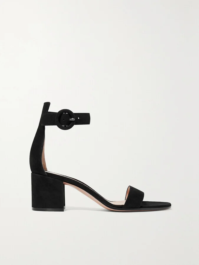 Gianvito Rossi - Versilia 60 Suede Sandals - Black