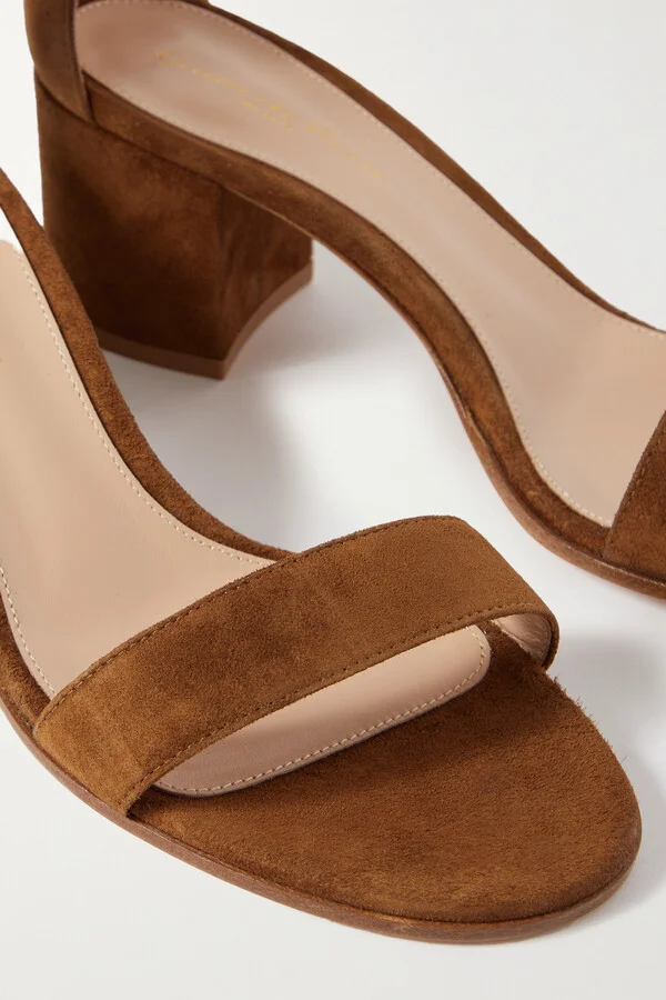 Gianvito Rossi - Versilia 60 Suede Sandals - Brown - Image 4