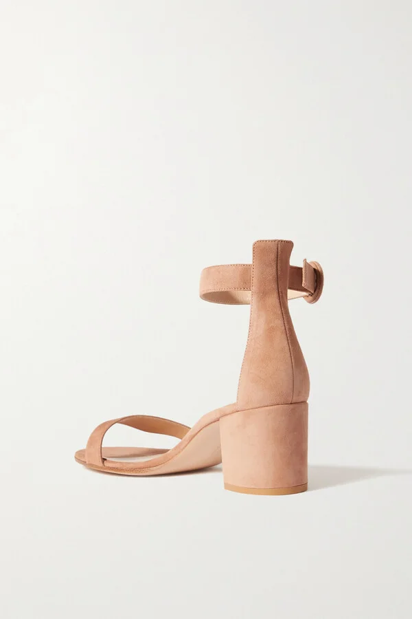 Gianvito Rossi - Versilla 60 Suede Sandals - Brown - Image 3