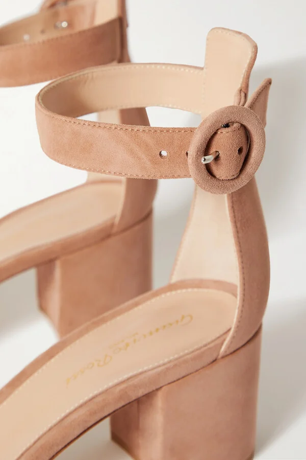 Gianvito Rossi - Versilla 60 Suede Sandals - Brown - Image 4