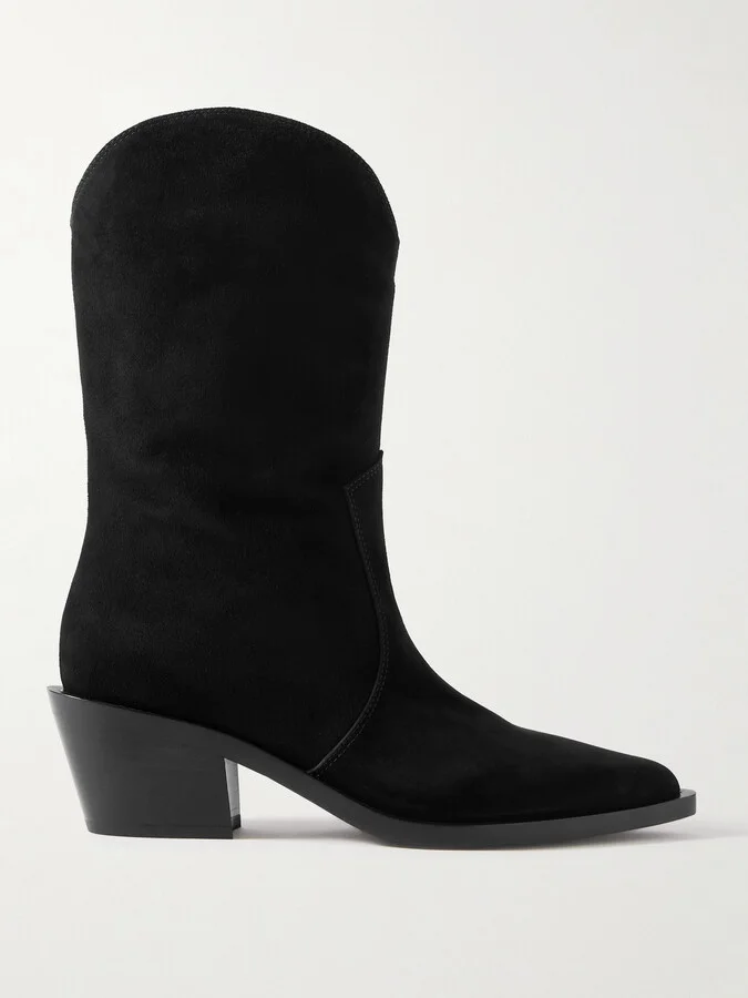 Gianvito Rossi - Waylon 45 Suede Ankle Boots - Black