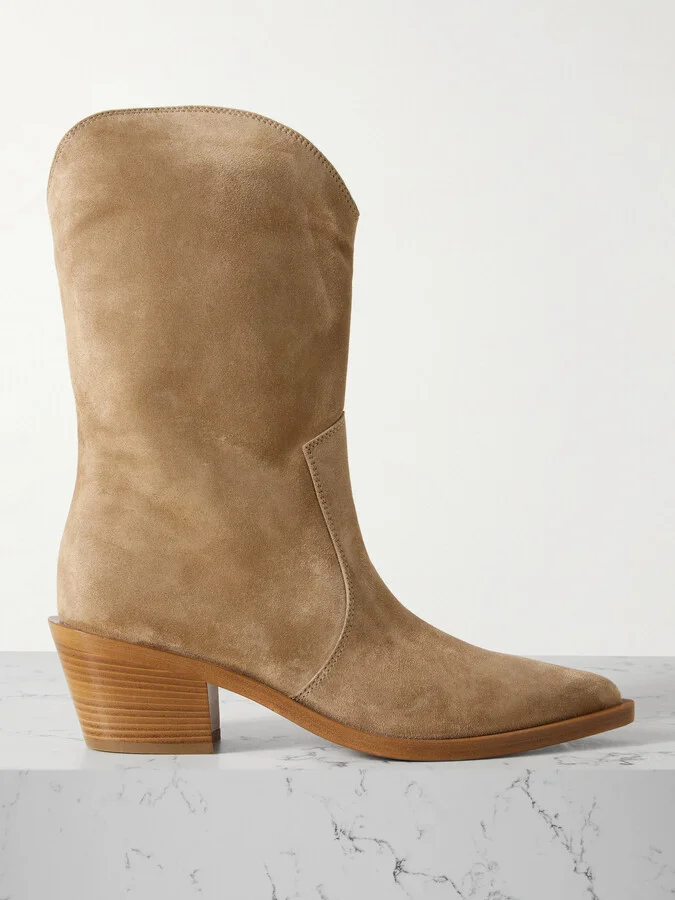 Gianvito Rossi - Waylon 45 Suede Ankle Boots - Brown