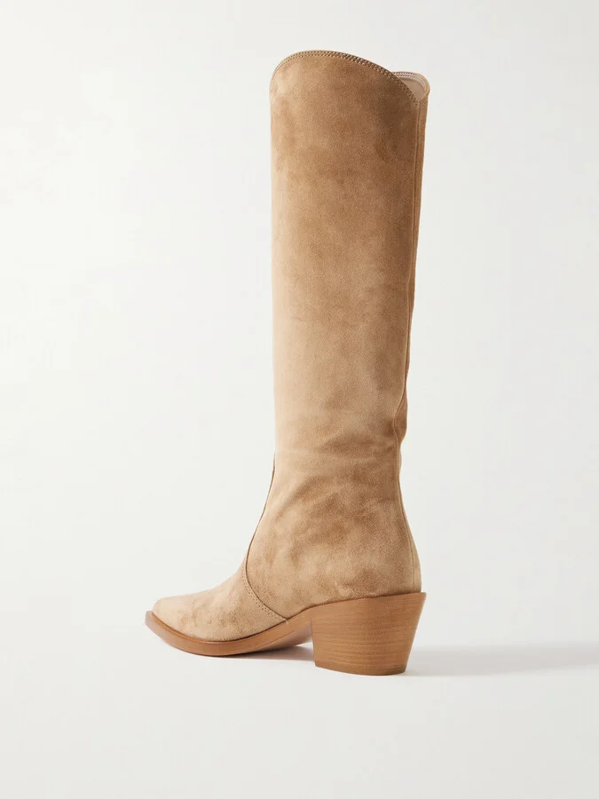 Gianvito Rossi - Waylon 45 Suede Knee Boots - Brown - Image 3
