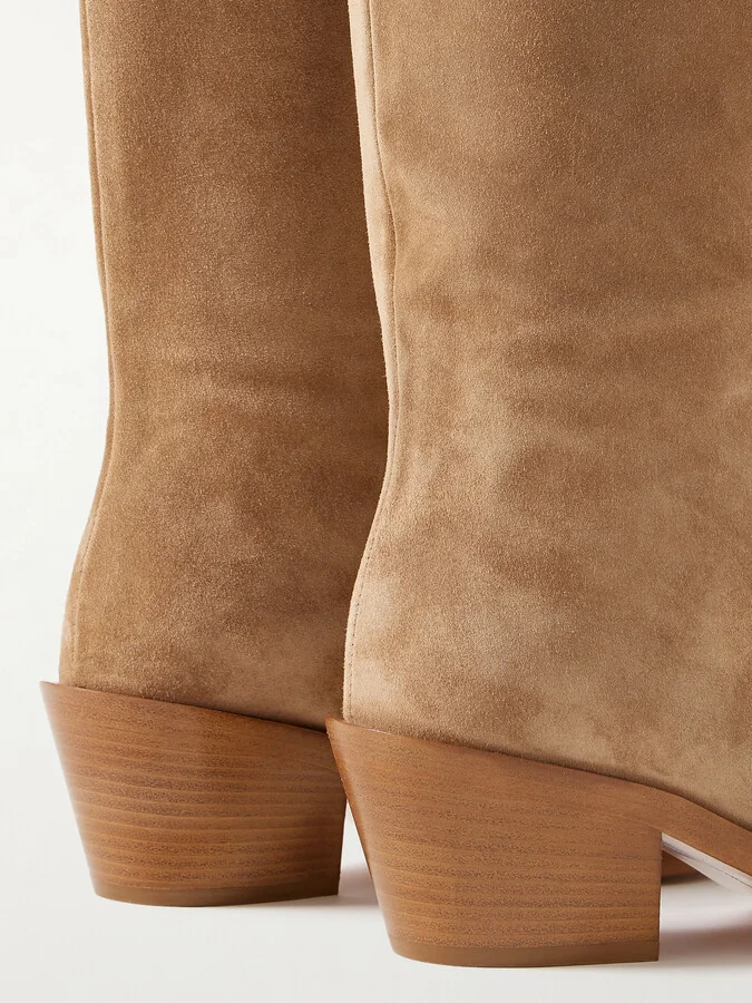 Gianvito Rossi - Waylon 45 Suede Knee Boots - Brown - Image 4