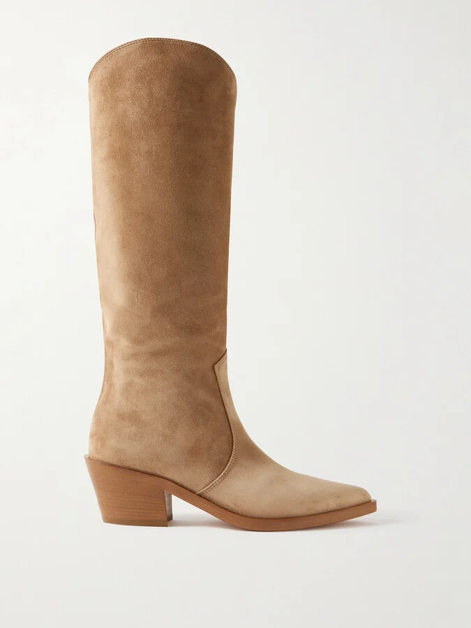 Gianvito Rossi - Waylon 45 Suede Knee Boots - Brown