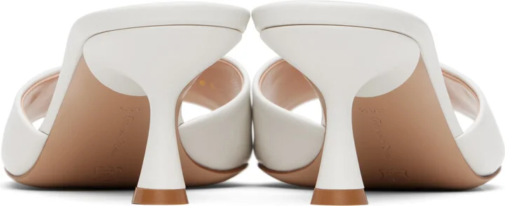 Gianvito Rossi White Ascent 55 Mules - Image 2