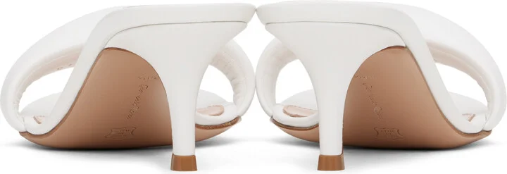 Gianvito Rossi White Bijoux 55 Mules - Image 2