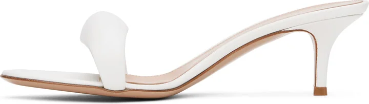 Gianvito Rossi White Bijoux 55 Mules - Image 3