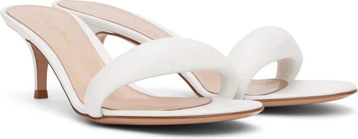 Gianvito Rossi White Bijoux 55 Mules - Image 4