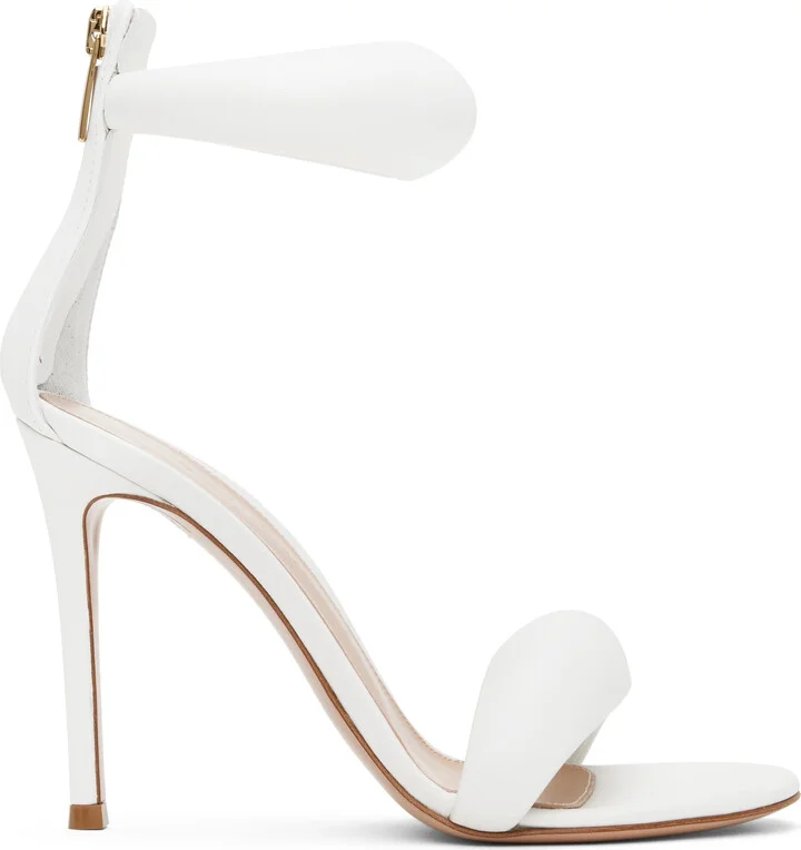 Gianvito Rossi White Bijoux Heeled Sandals