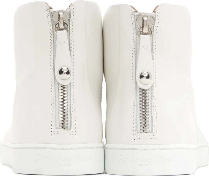 Gianvito Rossi White Leather Sneakers - Image 2
