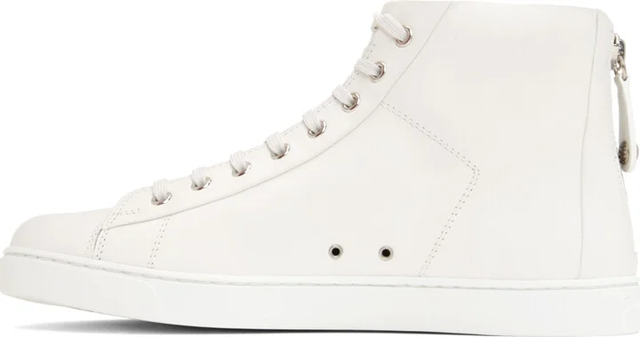 Gianvito Rossi White Leather Sneakers - Image 3