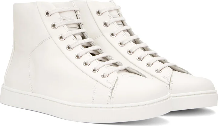 Gianvito Rossi White Leather Sneakers - Image 4