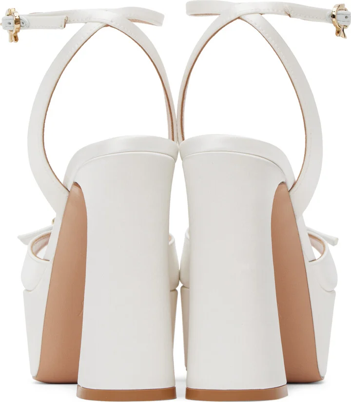 Gianvito Rossi White Maddy Heeled Sandals - Image 2