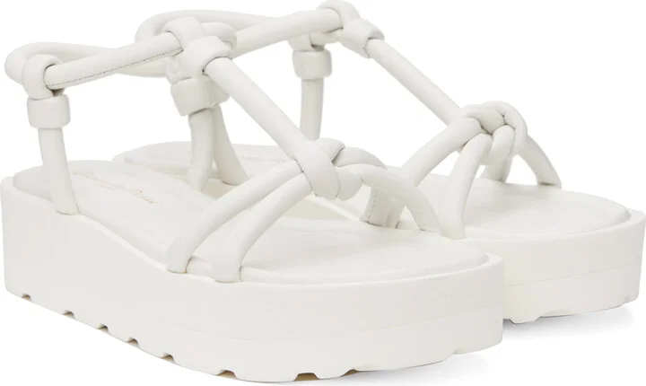 Gianvito Rossi White Marine Flat Sandals - Image 4
