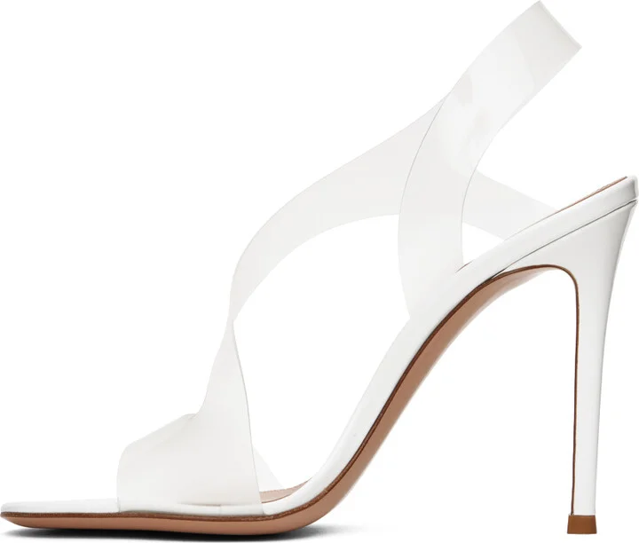 Gianvito Rossi White Metropolis Heeled Sandals - Image 3