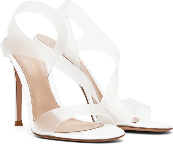 Gianvito Rossi White Metropolis Heeled Sandals - Image 4
