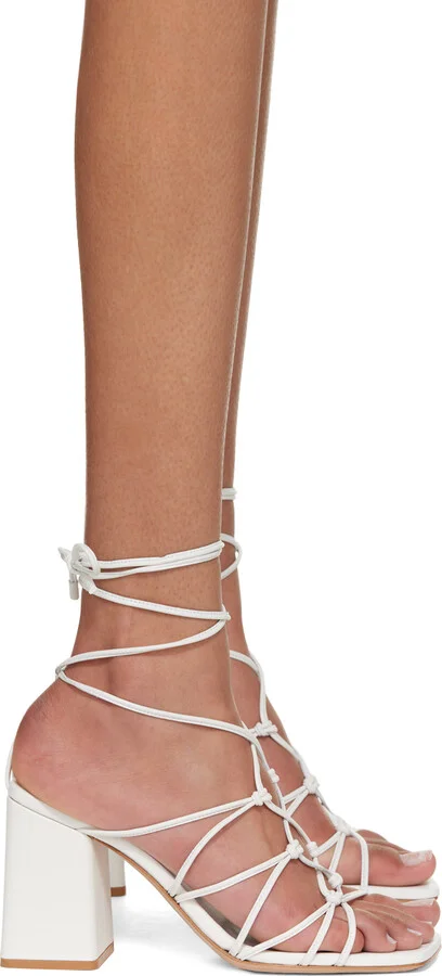 Gianvito Rossi White Minas Heeled Sandals