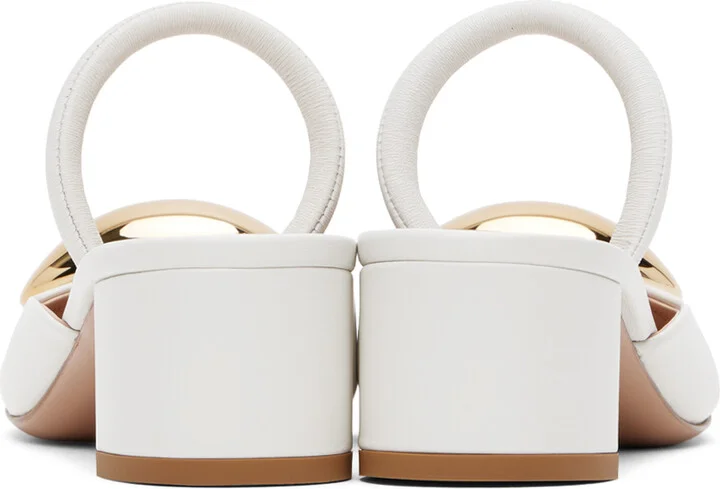 Gianvito Rossi White Sphera 45 Heels - Image 2
