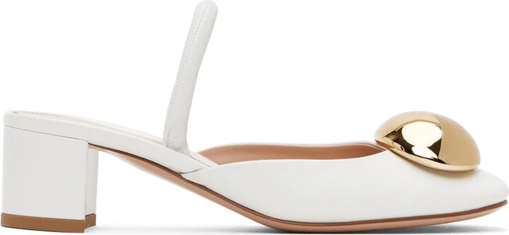 Gianvito Rossi White Sphera 45 Heels