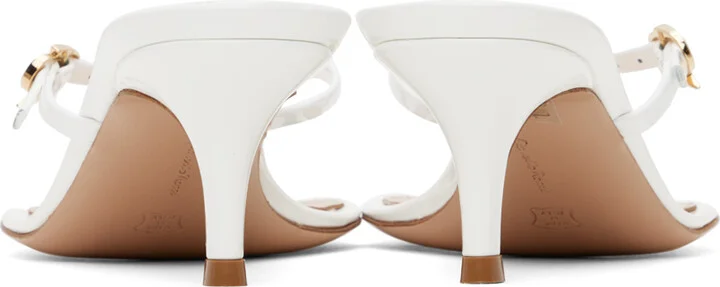 Gianvito Rossi White Thong Heeled Sandals - Image 2