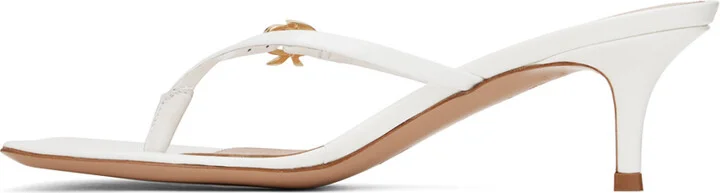 Gianvito Rossi White Thong Heeled Sandals - Image 3
