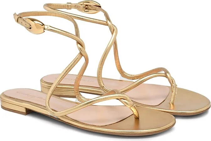 Gianvito Rossi Women's Black Mamba Flat Sandal