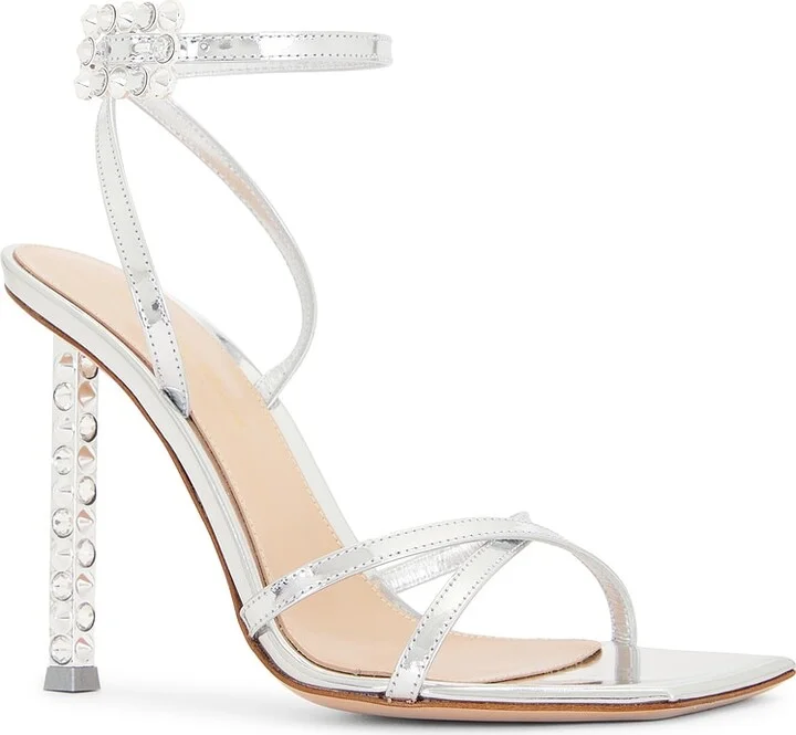 Gianvito Rossi Wonder Metal Sandal in Metallic Silver - Image 2