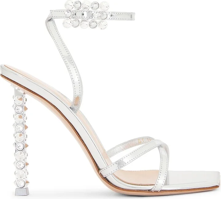 Gianvito Rossi Wonder Metal Sandal in Metallic Silver
