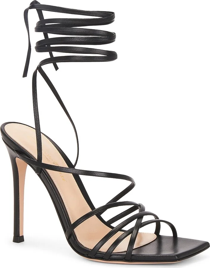 Gianvito Rossi Wrap Sandal in Black - Image 2