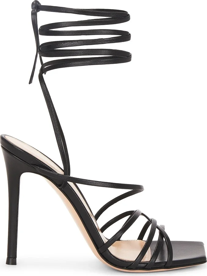 Gianvito Rossi Wrap Sandal in Black