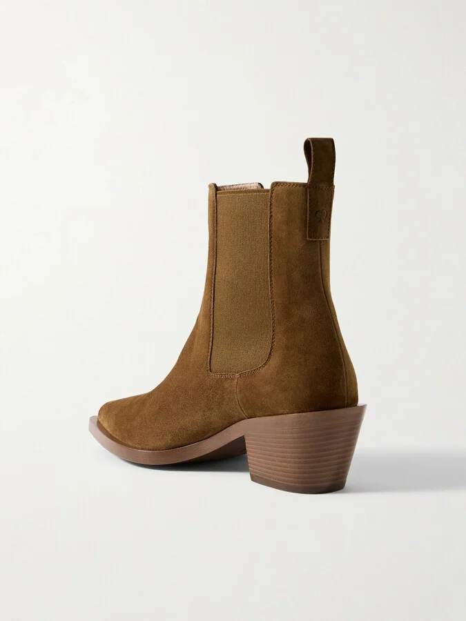 Gianvito Rossi - Wylie 60 Suede Chelsea Boots - Brown - Image 3